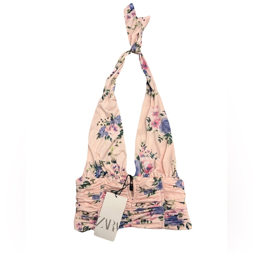 Zara floral print halter top